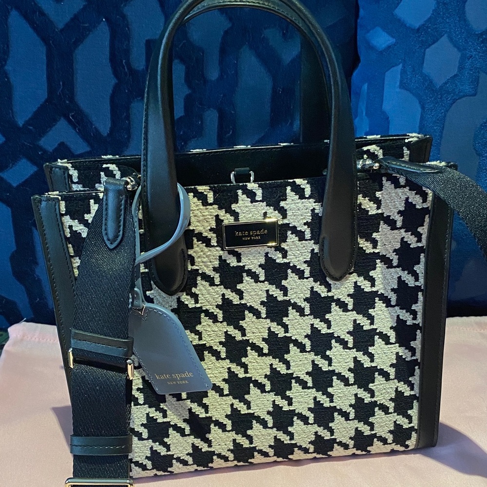 Kate Spade Black and Cream Houndstooth Tote - Picture 8 of 8